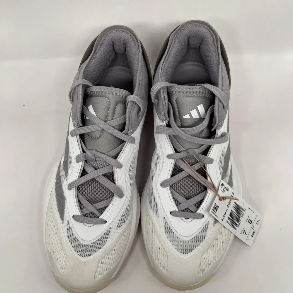 Adidas Adizero Select 2.0 Basketball Shoes White Grey IG6684 Mens Size 7 New